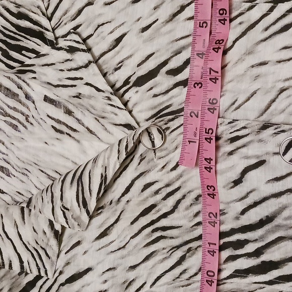 Chico's size 2 (large)women's lightweight jacket black and white zebra d… - Picture 12 of 14
